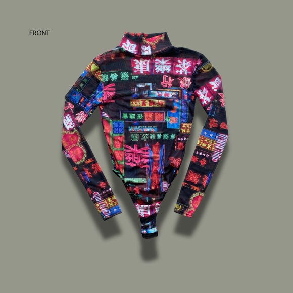 Mesh Patterned Bodysuit - Picture 3 of 4